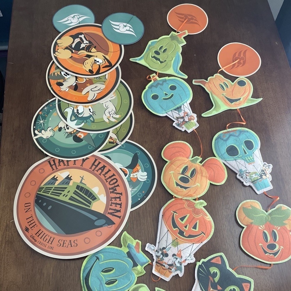 Halloween on the High Seas Disney Cruise Line Signs Door Banner Felt